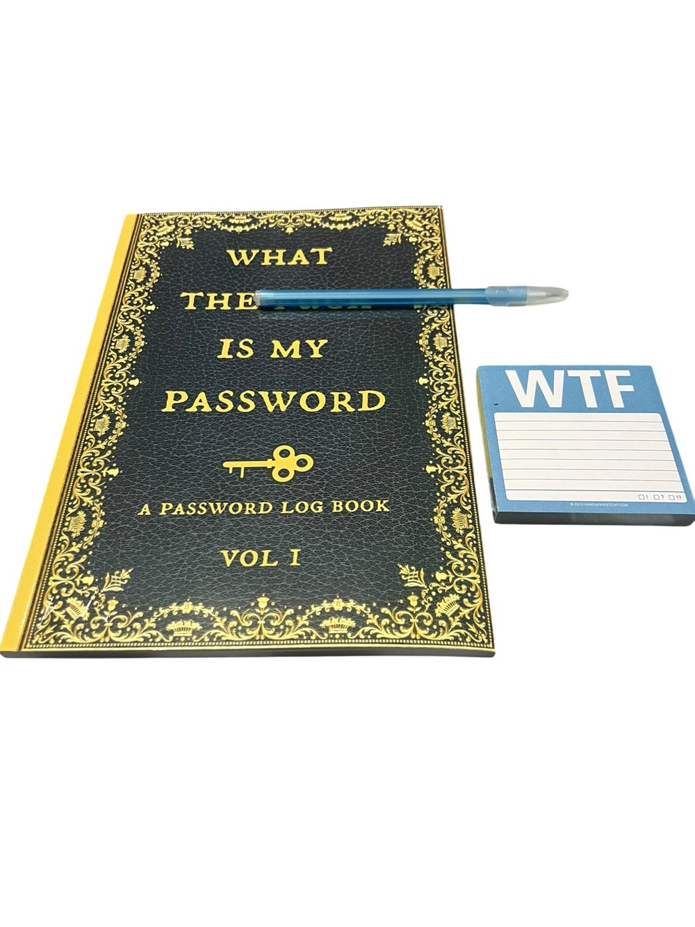 What The F@€k Is My Password - Password Log Book with Blue Notepad